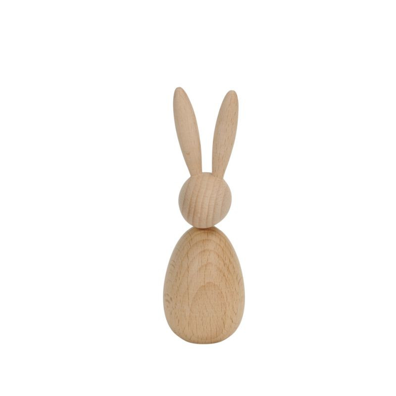 Osterhase Birke natur 4x12,5 cm Holz Osterdekoration